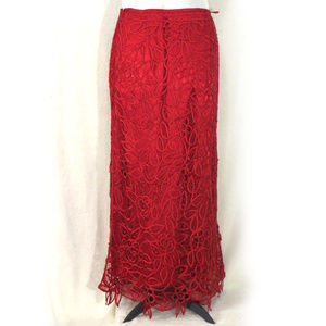 Silken Poetry 100% Silk Lace Overlay Skirt